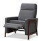 Baxton Studio Halstein Mid-century Modern Grey Upholstered Lounge Chair 143-8139 - alternate 8
